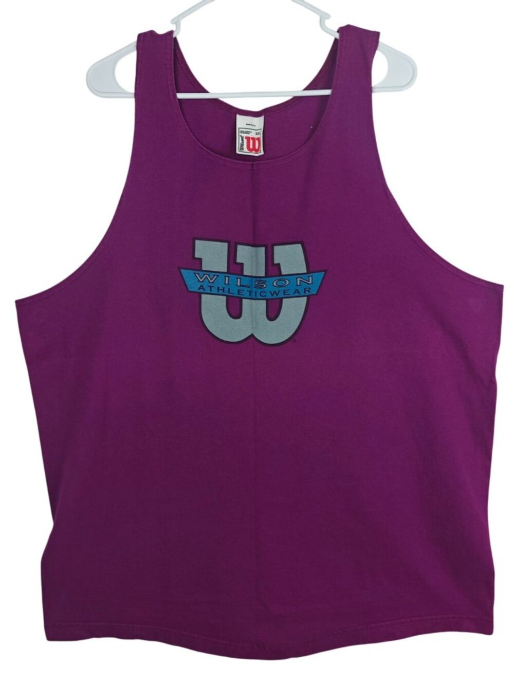 Vintage Wilson Men's Athleticwear Tank Top Purple XXL 100% Cotton Made In USA